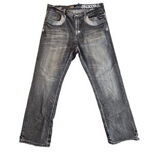 Akedemiks Asap Jeans Men's W40 L34 Black Grunge Streetwear Skater Flap Pocket